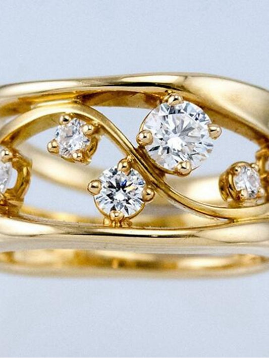 1PC Ring For Women's AAA Cubic Zirconia White Wedding Daily Alloy - LuckyFash™