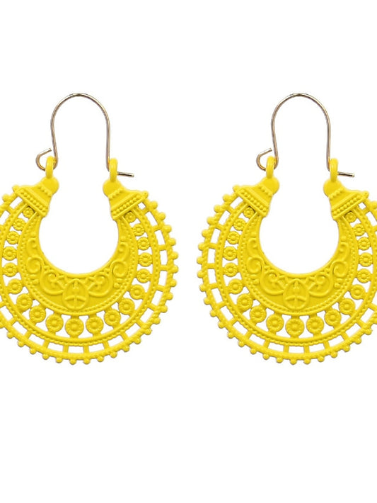 Women's Earrings Chic & Modern Party Moon Earring / Yellow / Red / Green / Fall / Winter - LuckyFash™