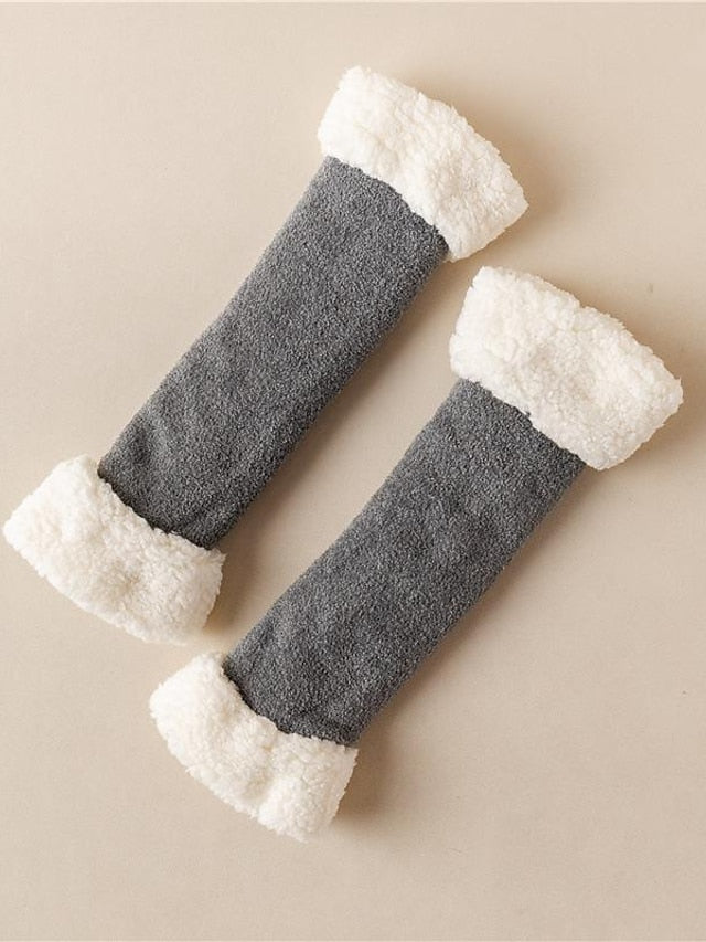 Women's Leg Warmers Boot Cuffs Thick Winter Warm Socks Home Daily Solid Color Polyester Spandex Basic Classic Warm Casual 1 Pair - LuckyFash™