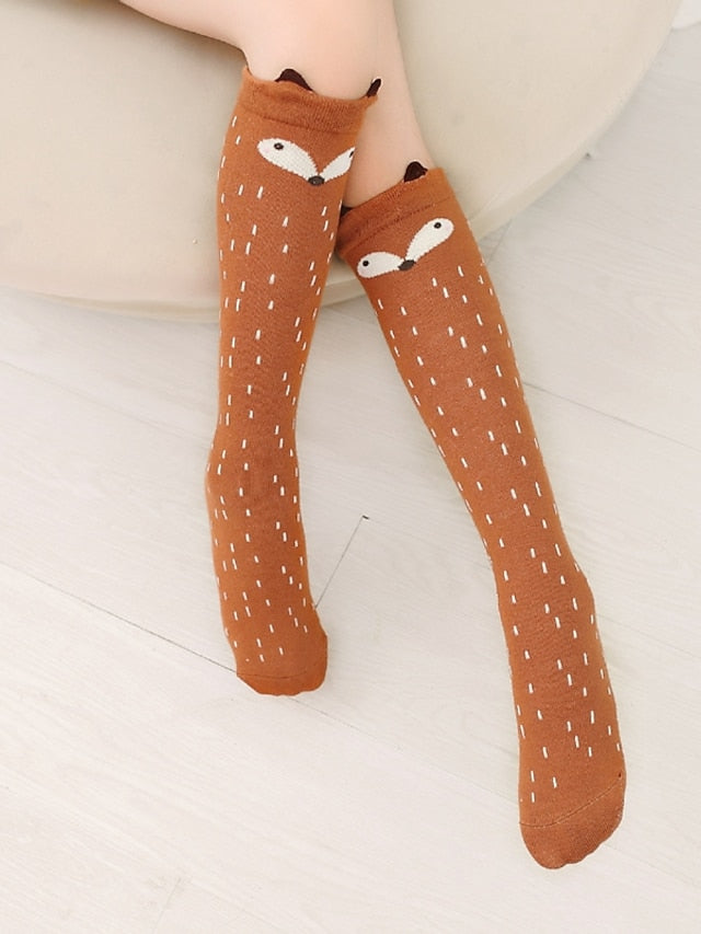 Kid's Knee High Socks Daily Holiday Acrylic Fibers Cotton Simple Casual Warm Casual 1 Pair - LuckyFash™