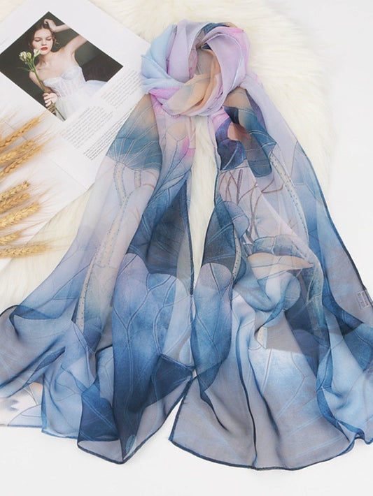 Women's Scarves Shawl Party Holiday Daily Wear Flowers Chiffon Classical 1 PC - LuckyFash™