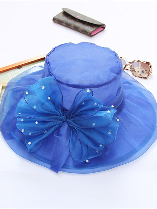 Women's Hat Sun Hat Black Blue Purple Outdoor Home Street Sequins Flower Portable Windproof Comfort - LuckyFash™