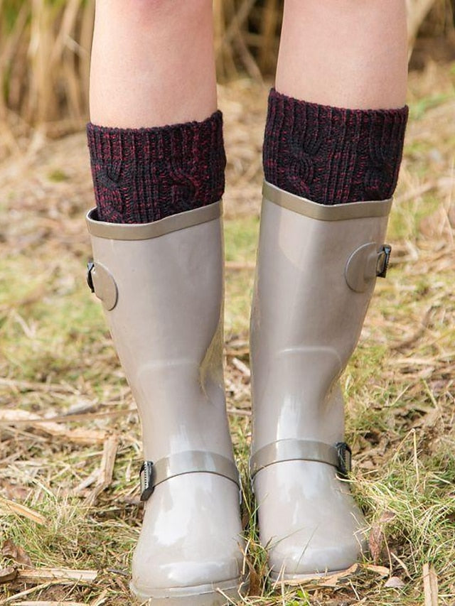 Women's Crew Socks Home Daily Spandex Acrylic Fibers Nylon Basic Casual Classic Warm 1 Pair - LuckyFash™