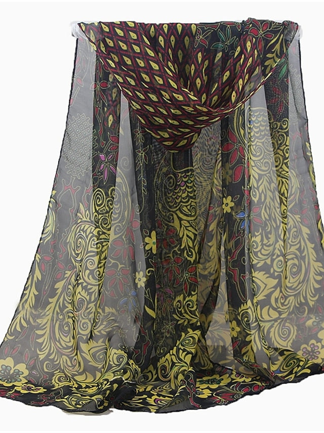 Women's Scarves Gift Daily Holiday Chiffon Vacation Classical Casual Dancing Casual 1 PC - LuckyFash™