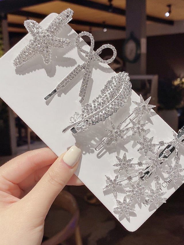 Women's Hair Clip Set For Party Evening Daily Rhinestone Alloy - LuckyFash™