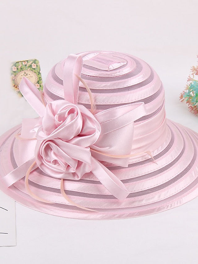 Women's Party Hat Party Wedding Street Ruffle Solid Color Black White Hat Yellow Red  Gray Fall Winter - LuckyFash™