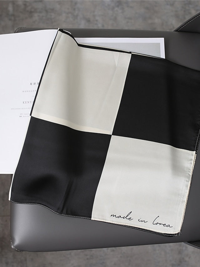 Women's Square Scarf Infinity Scarf Dailywear Holiday Outdoor White Blue Pink Scarf Polka Dot Zebra - LuckyFash™