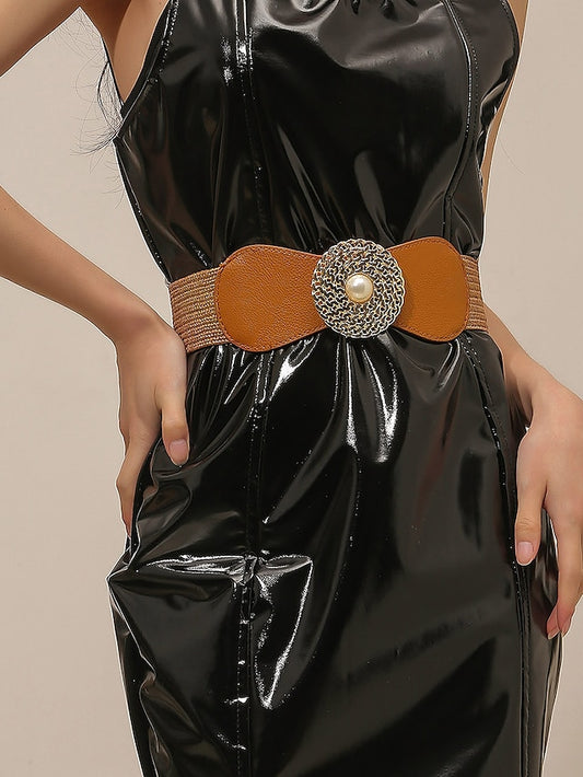 Women's Belt Straw Black Waist Belt Work Date Pure Color - LuckyFash™
