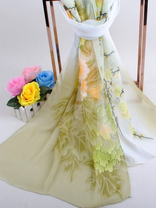 Women's Scarves Daily Holiday Chiffon Vacation Casual Bohemia Sunscreen Outdoor Casual / Daily 1 PC - LuckyFash™