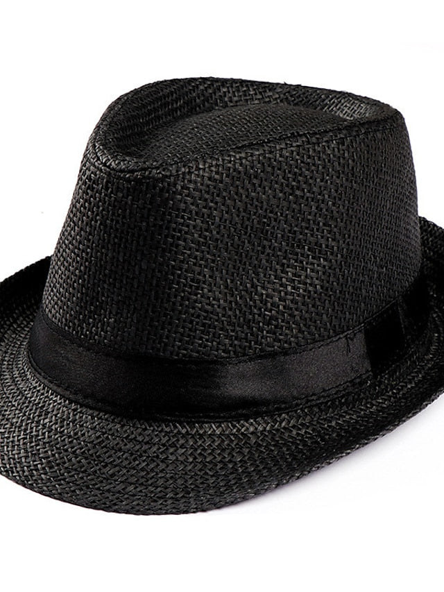 Unisex Sunhat Women Men Fashion Summer Casual Trendy Beach Sun Straw Jazz Band Hat Cowboy Fedora Hat - LuckyFash™