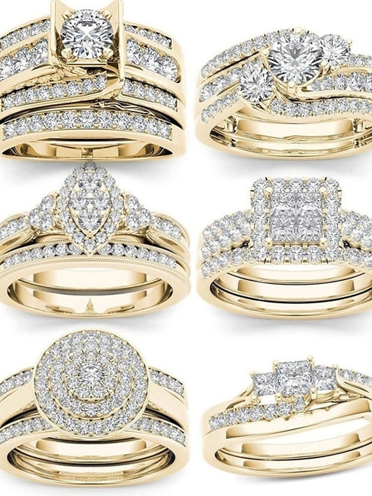 1PC Ring For Women's AAA Cubic Zirconia Party Evening Street Gift Alloy - LuckyFash™