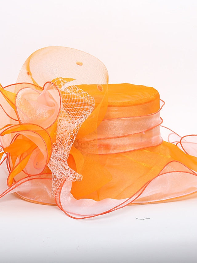 Women's Hat Bucket Hat Sun Hat Black Purple Orange Party Outdoor Dailywear Floral Floral Portable Windproof Comfort - LuckyFash™