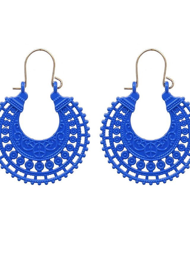Women's Earrings Chic & Modern Party Moon Earring / Yellow / Red / Green / Fall / Winter - LuckyFash™