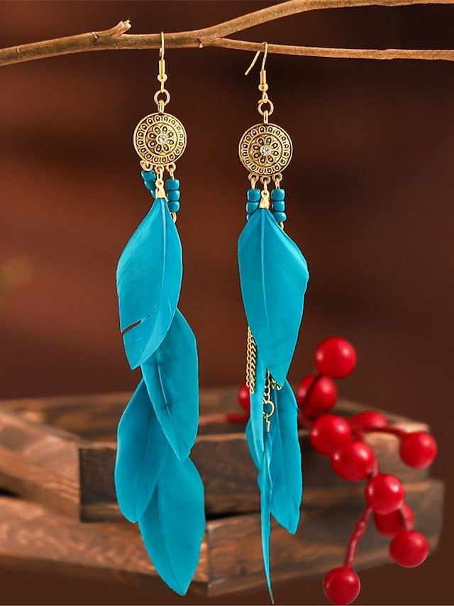 Women's Earrings Archaistic Street Feather Earring - LuckyFash™