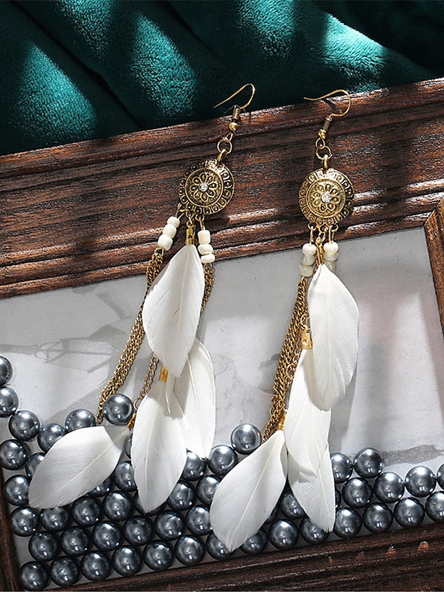Women's Earrings Archaistic Street Feather Earring - LuckyFash™