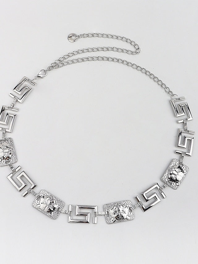 Women's Chain Belt Metal Chain Metal Bucke Charm Pendent Casual Party Daily Silver Gold - LuckyFash™