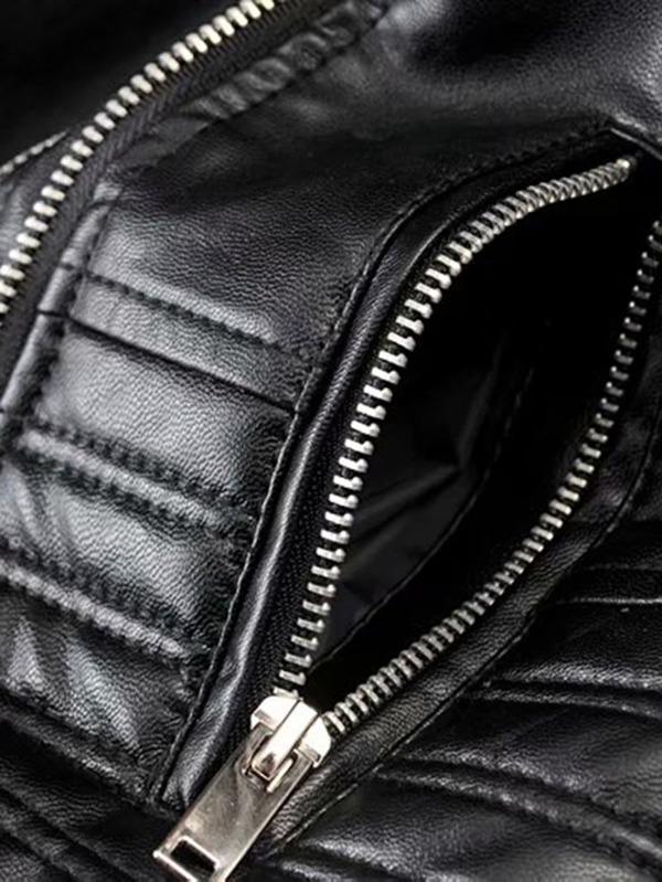 Katy Perry's Picks Faux Leather Biker Jacket - LuckyFash™