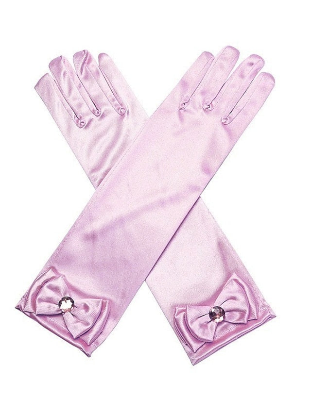 Kid's Gloves Party Evening Gift Daily Satin Faux Silk Vacation Simple Cosplay 1 Pair - LuckyFash™