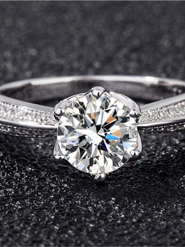 Wedding Ring For Women's Anniversary Party Evening Gift Imitation Diamond Alloy Classic - LuckyFash™