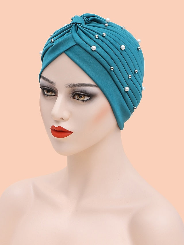 Women's Beanie / Slouchy Party Dailywear Sports Outdoor Beaded Pure Color Red Blue Hat Basic Brown Pink Fall Winter - LuckyFash™
