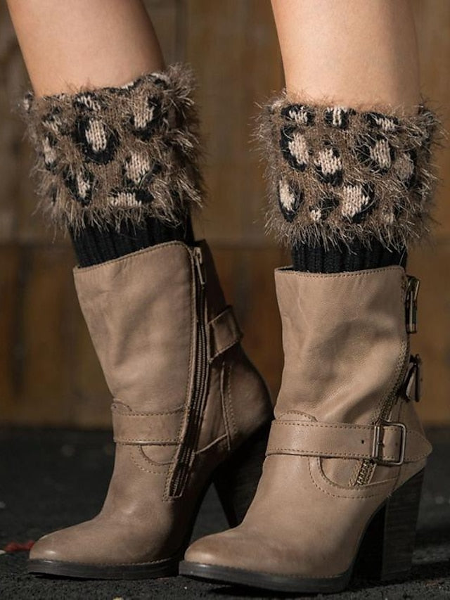 Women's Leg Warmers Boot Cuffs Work Daily Acrylic Fibers Nylon Basic Classic Warm 1 Pair - LuckyFash™