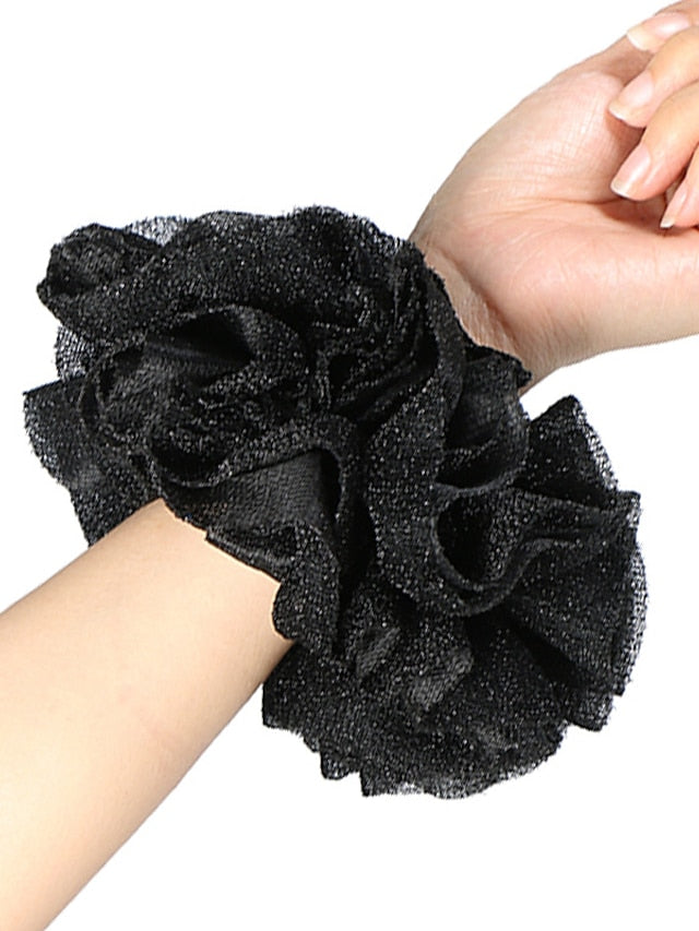Bling Scrunchies Giant Large Intestine Big Hair Ties Elastic Rubber Bands Glitter Ponytail Holder Hijab Volumizing Scrunchies for Women - LuckyFash™