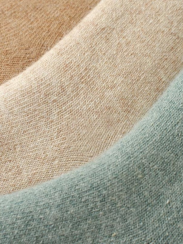 Women's Crew Socks Thick Winter Warm Socks Home Office Work Solid Color Wool Spandex Nylon Basic Casual Classic Warm Casual 1 Pair - LuckyFash™