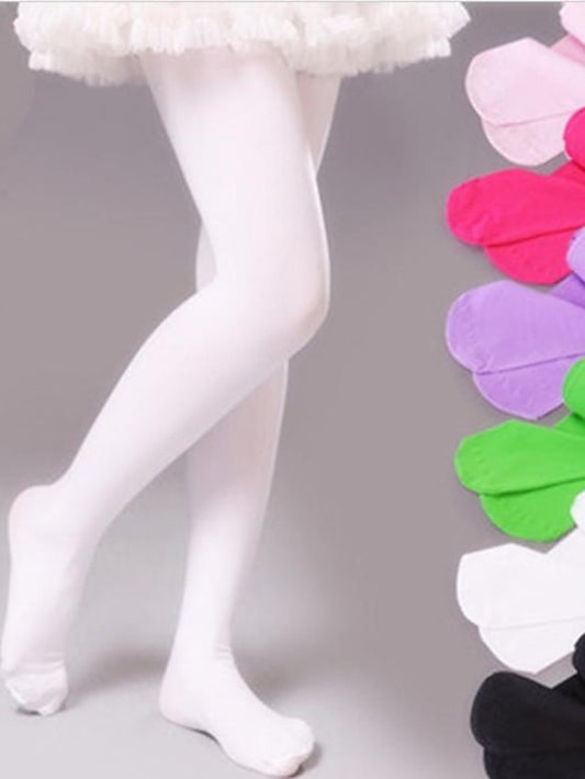 Kid's Panty Hose Wedding Party Daily Solid / Plain Color Spandex Nylon Classic Lolita Professional 1 Pair - LuckyFash™