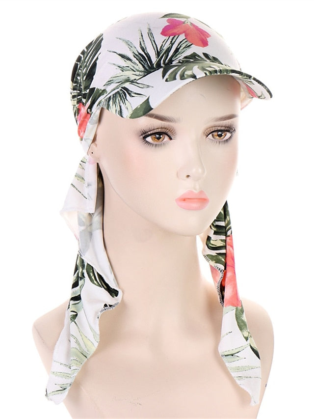 Camouflage Leopard Print Muslim Hijab Turban Hat for Women Girls Baseball Cap Sun Hats Headscarf Scarf Cap Solid Color Fashion Women Soft scarves - LuckyFash™