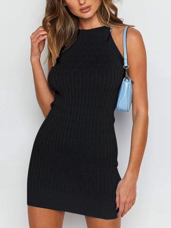 Knit Halter Suspender Dress - LuckyFash™