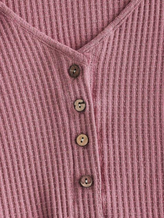 Knit Voluminous Sleeve Cropped Cardigan - LuckyFash™