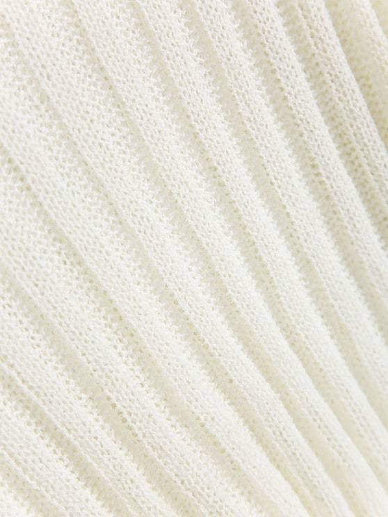 Knitted V Neck Crop Top - LuckyFash™