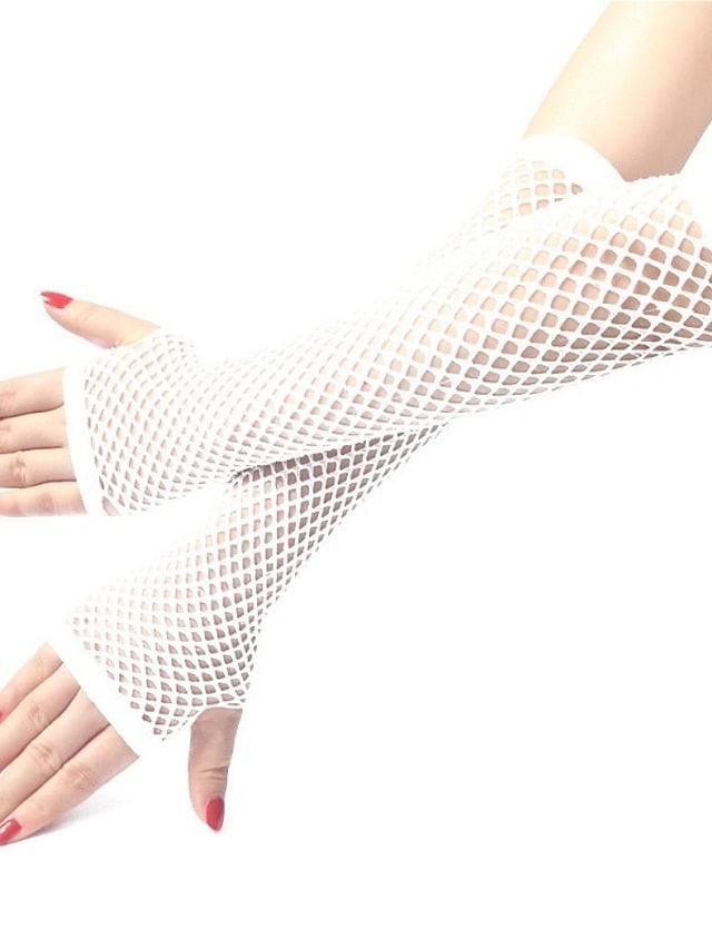 Women's Gloves Fingerless Gloves Party Evening Gift Holiday Polyester Vacation Simple Sexy 1 Pair - LuckyFash™