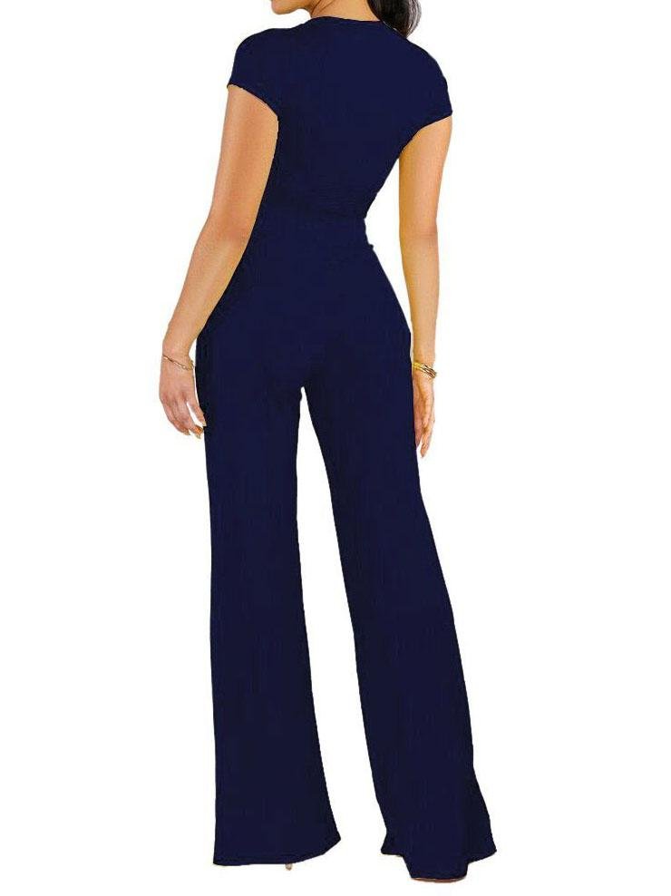 Knot Front Crop Top & Wide Leg Pants Set - LuckyFash™