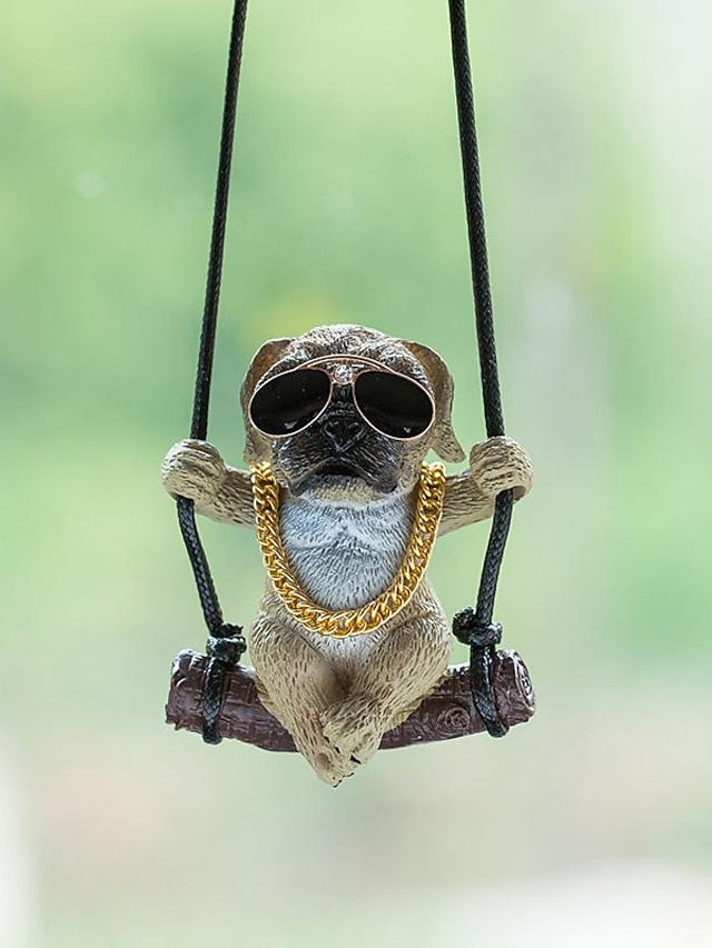2023 New Car Charm Pendant Swing Pug Pug Dog Car Supplies - LuckyFash™