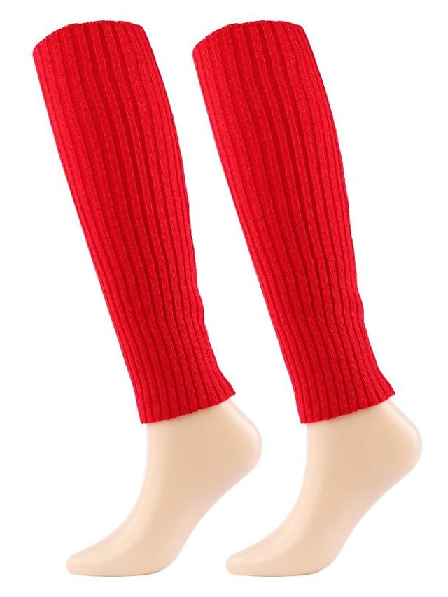 Women's Leg Warmers Boot Cuffs Home Daily Solid Color Polyester Spandex Basic Casual Classic Warm Casual 1 Pair - LuckyFash™