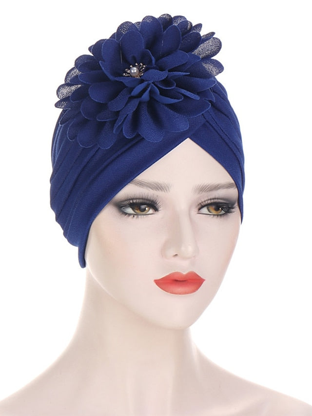 Multi Colors Bandanas Women Stretchy Turban Flower Muslim Hat Headband Wrap Female Hijab Indian Cap Head Wrap for Women - LuckyFash™