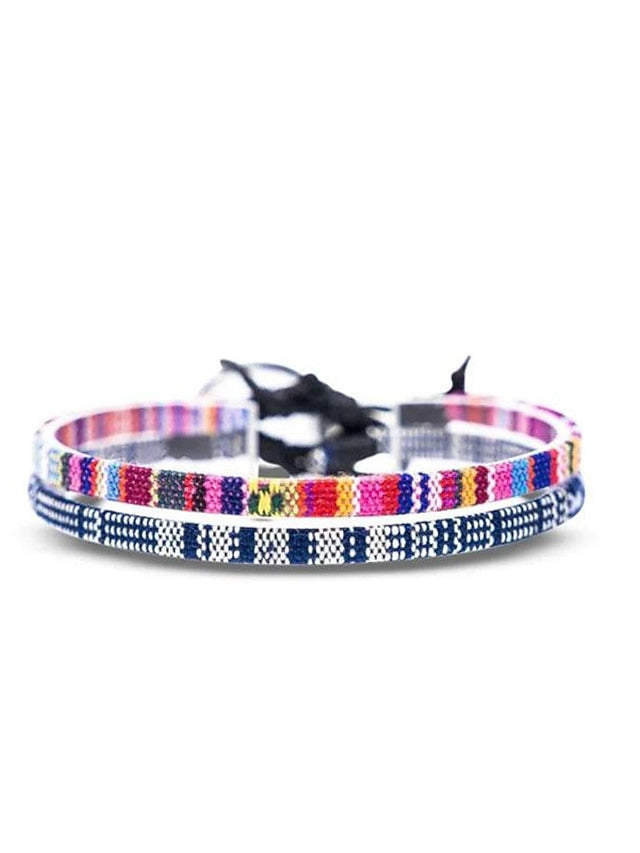 Loom Bracelet Braided Boho Polyamide Bracelet Jewelry Rainbow For Beach - LuckyFash™