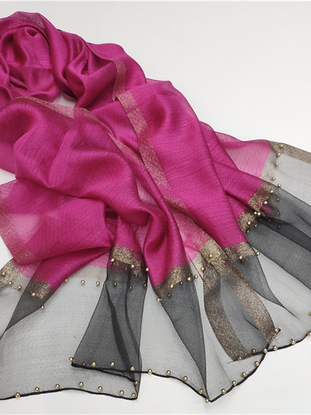 Women's Shawls & Wraps Party Camel Scarf Pure Color Red Blue Pink Fall Spring - LuckyFash™