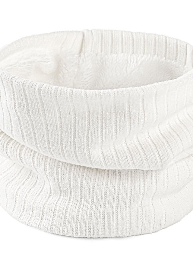 Women's Infinity Scarf Party Black Scarf Pure Color Red Khaki Fall Winter Unisex - LuckyFash™