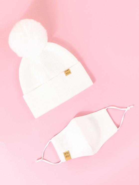 Label Button Knitted Hat Mask Set - LuckyFash™