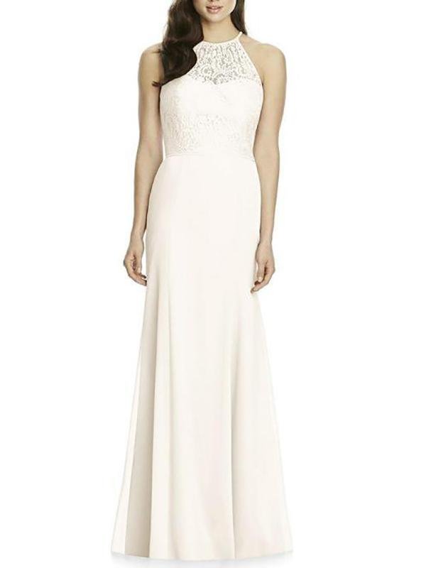 Lace Applique Pleated Drop-Waist Wedding Dress - LuckyFash™
