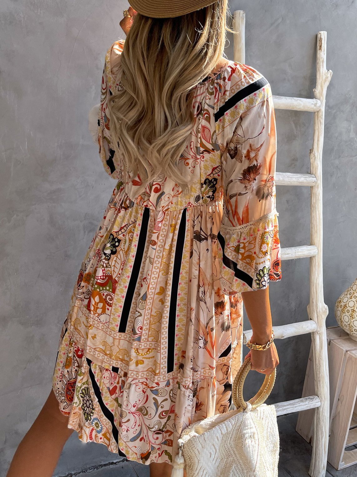 Lace Stitching Mini Dress - LuckyFash™