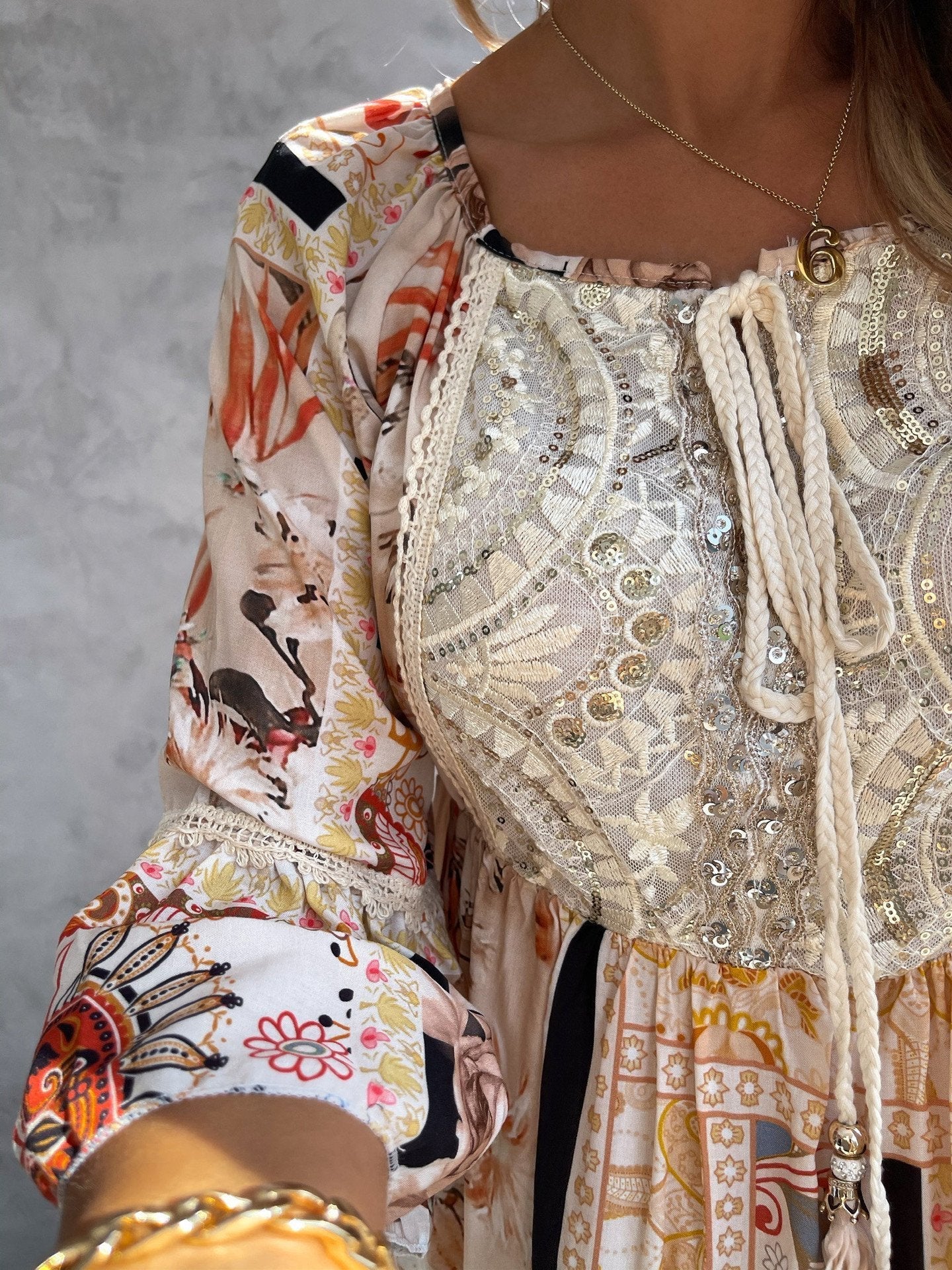 Lace Stitching Mini Dress - LuckyFash™
