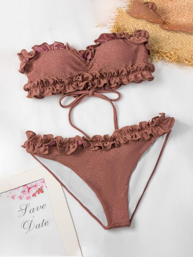 Lace Strap Two-piece Swimsuit - LuckyFash™