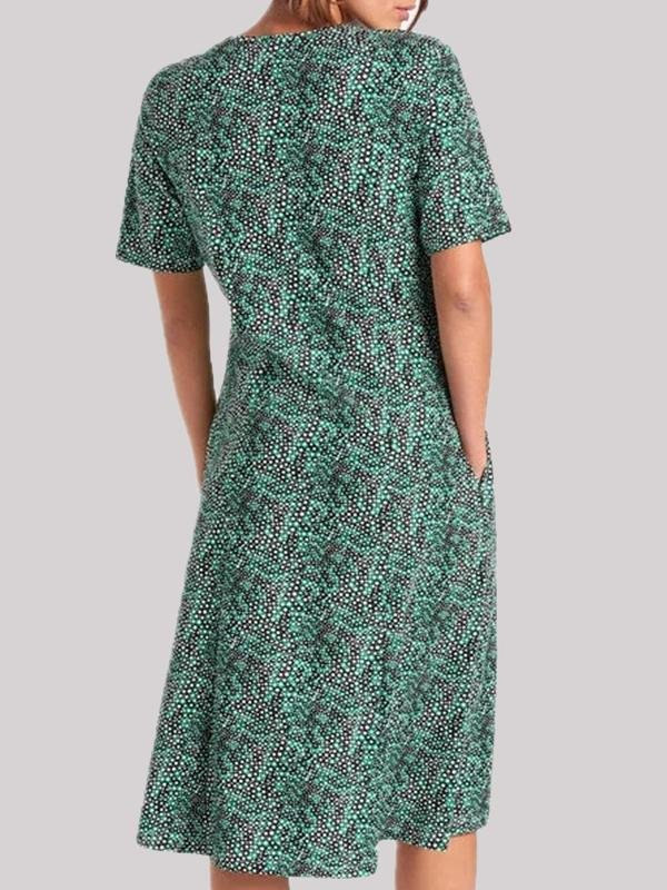 Ladies Floral Print Scoop Neck Mini Dresses - LuckyFash™