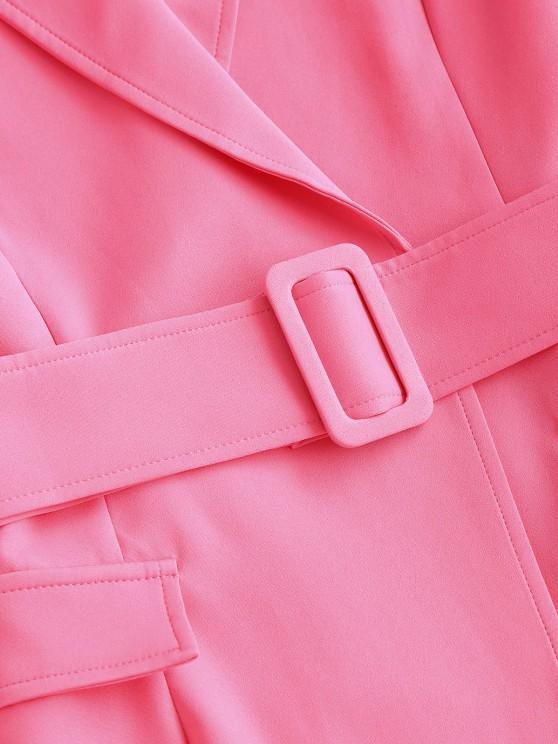Lapel Belted Flap Detail Blazer - LuckyFash™