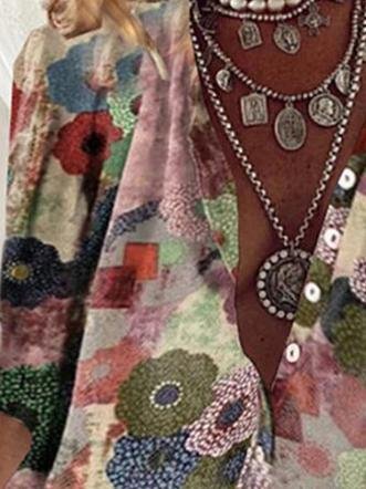 Lapel Collar Printed Long-sleeved Shirt - LuckyFash™