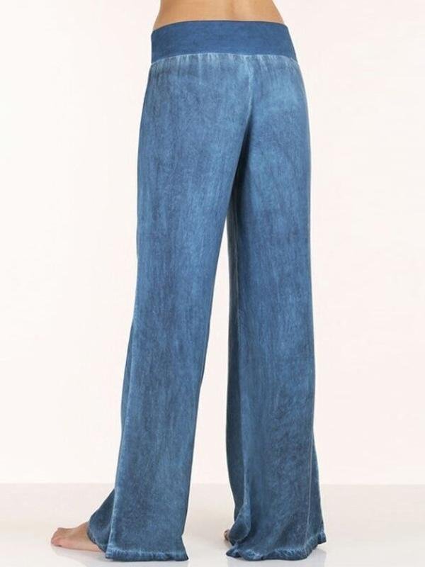 Large Casual Thin Denim Wide-leg Pants - LuckyFash™