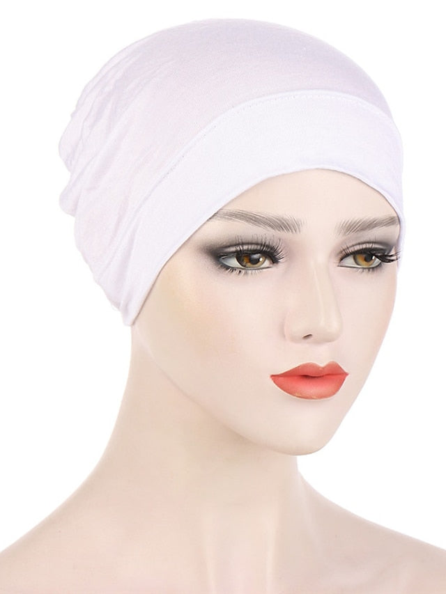 Fashion Multi Color Muslim Underscarf Women Soft Hijab Solid Scarf Turbans Head For Women Caps Islamic Hat - LuckyFash™